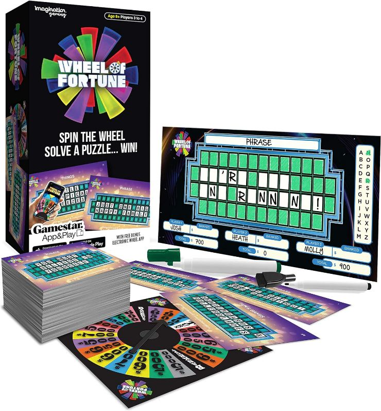Photo 2 of Imagination Games Wheel of Fortune, Play America’s Game at Home with Friends and Family, Spin The Wheel, Solve a Puzzle, and Win! Remote Home Entertainment
