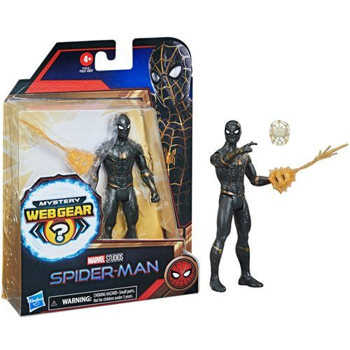 Photo 1 of Marvel Spider-Man Mystery Web Gear Black and Gold Suit Spider-Man Action Figure
