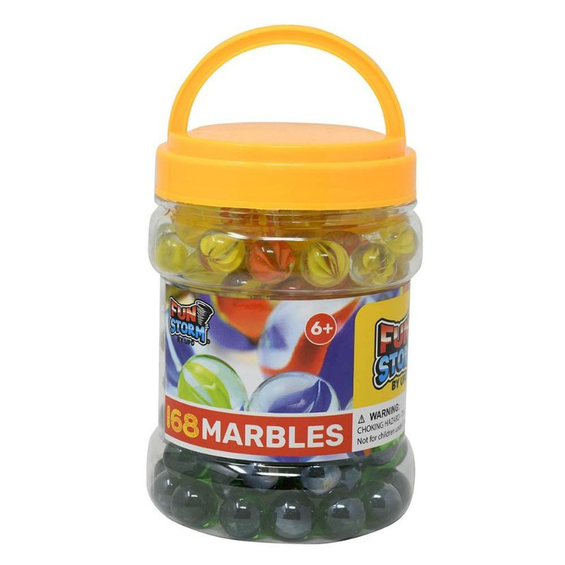 Photo 1 of 168 Marbles in plastic container with handle