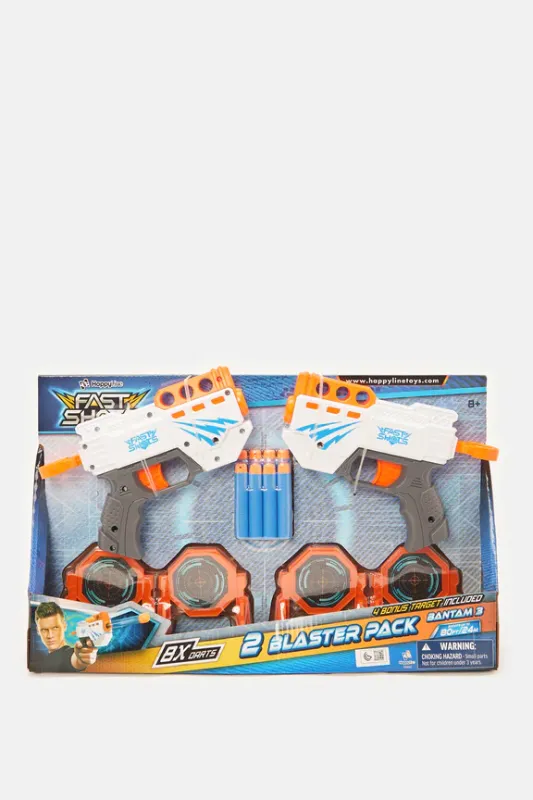Photo 1 of Grey And Orange Foam Launchers With Darts And Targets (14 Piece)

