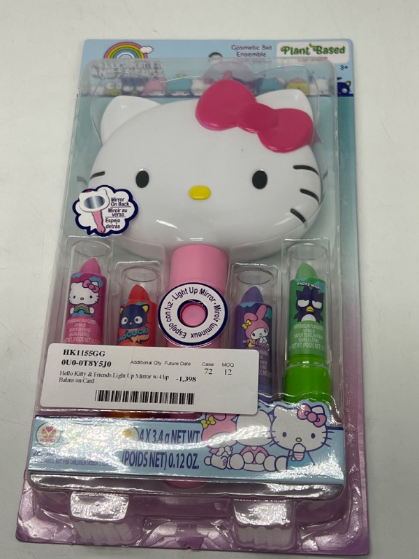 Photo 2 of Hello Kitty & Friends Light up Mirror W/4 Lip Balms on Card
