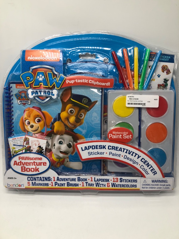 Photo 1 of Paw Patrol Paint Art Set With Clipboard 