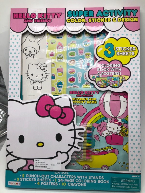 Photo 2 of Hello Kitty Super Acitivty Set for Kids, Girls - Bundle with Color, Sticker, Posters and Design
