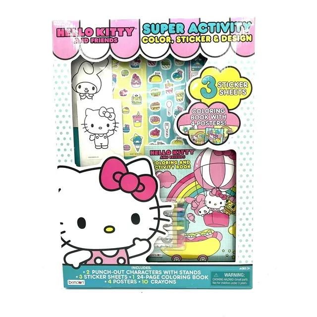 Photo 1 of Hello Kitty Super Acitivty Set for Kids, Girls - Bundle with Color, Sticker, Posters and Design
