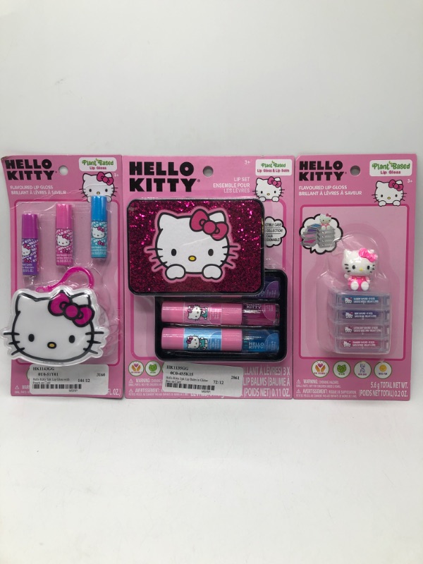 Photo 1 of 3 Pack Hello Kitty Miscellaneous Kids Lip Gloss Bundle