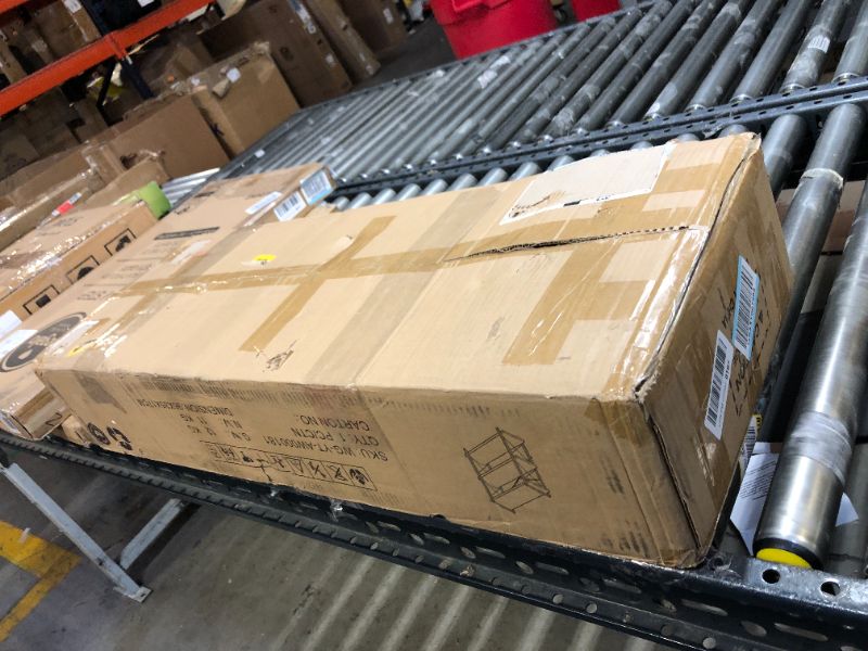 Photo 1 of HCHQHS Bookshelf, 3-Tier Industrial Bookcase, Rustic Open Book Shelf, Freestanding Horizontal Bookshelves with Metal Frame 3 - Tier Grey