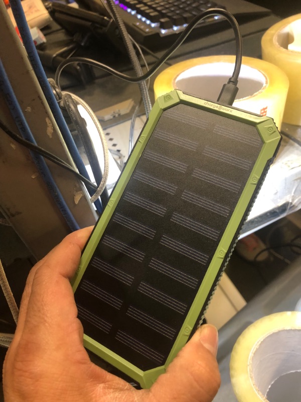 Photo 3 of 15,000mAh Solar Powered Waterproof Power Bank for USB Compatible Devices----DOES NOT HOLD A CHARGE -----SALE FOR PARTS 