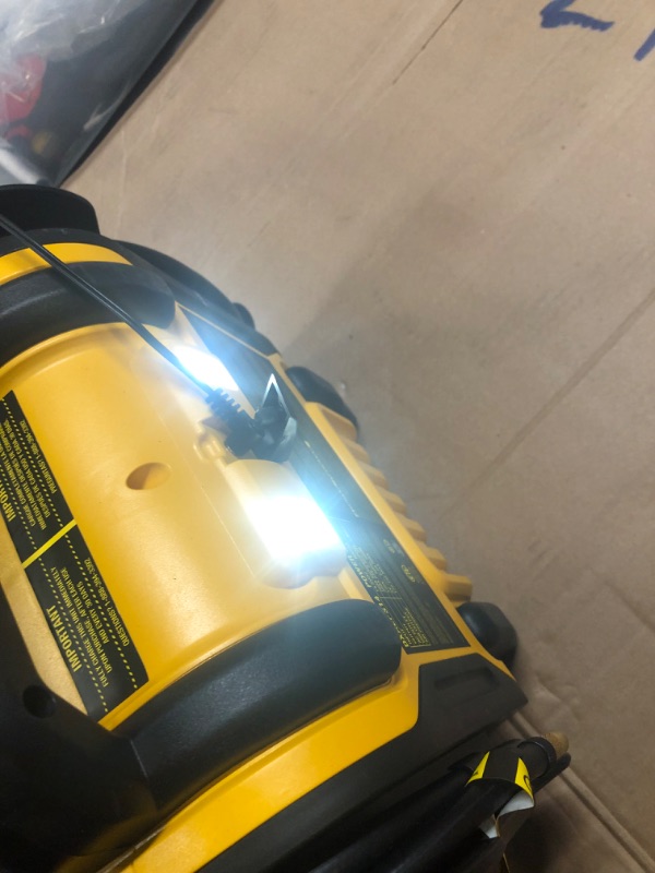 Photo 2 of DEWALT DXAEPS14 1600 Peak Battery Amp 12V Automotive Jump Starter/Power Station with 500 Watt AC Power Inverter, 120 PSI Digital Compressor, and USB Power , Yellow----THERE IS NO RETURNS ON THIS ITEM ----FINAL SALE 