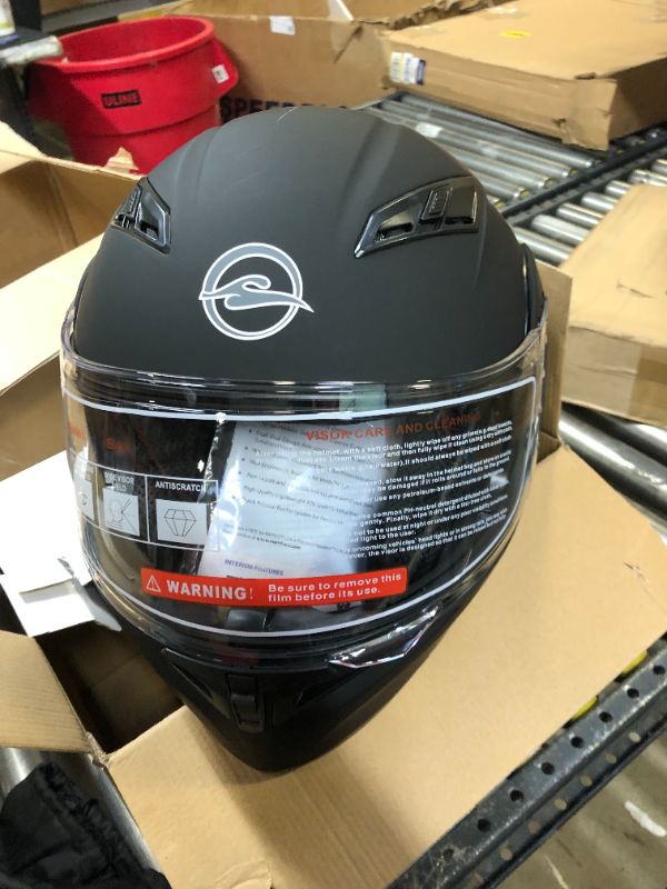 Photo 5 of Phantom Aquatics Rapido Boutique Collection Snowmobile Motorcycle Dual Visor Flip Up Modular Full Face Helmet DOT Approved Matte Black Medium