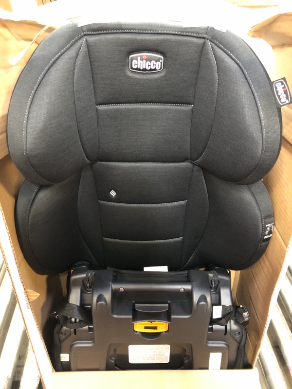 Photo 2 of Chicco KidFit ClearTex Plus 2-in-1 Belt-Positioning Booster Car Seat, Backless and High Back Booster Seat, for Children Aged 4 Years and up and 40-100 lbs. | Obsidian/Black KidFit Plus with ClearTex® No Chemicals Obsidian