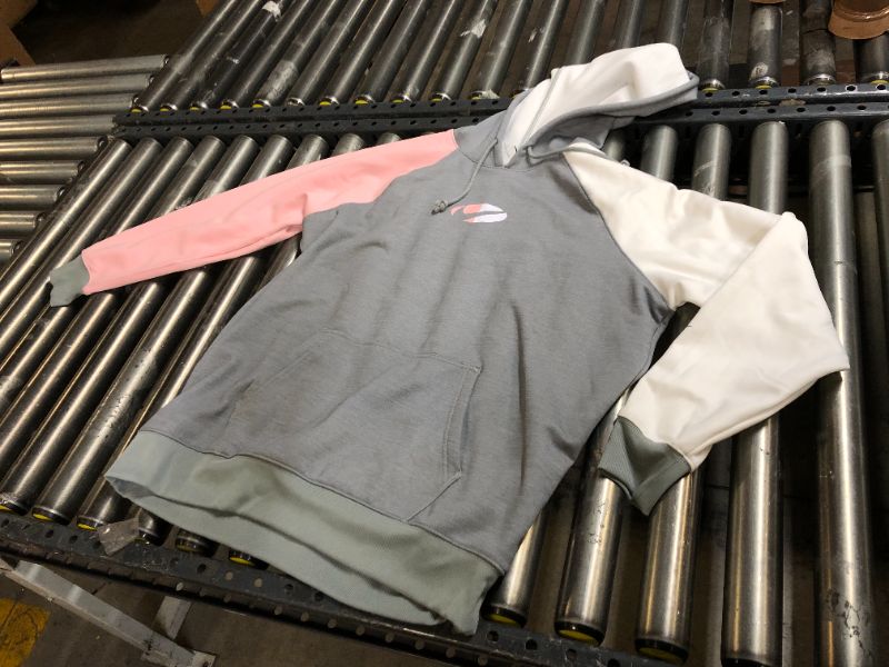 Photo 3 of Nike Therma Fit Hoodie Color Block Hoodie Pink/Grey - SIZE XL
