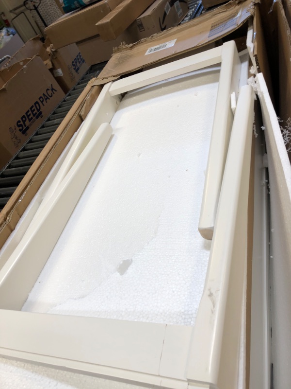 Photo 1 of SIMPLIHOME Harper SOLID HARDWOOD 54 Inch Wide Mid Century Modern Console Sofa Table in White, For the Living Room, Entryway and Bedroom White 54 inch Console Table