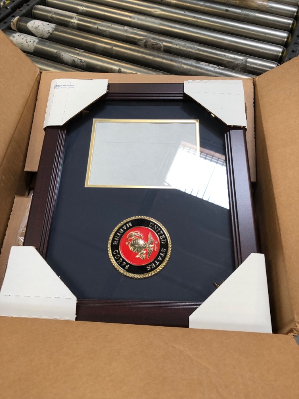 Photo 2 of Allied Frame U.S. Marine Corps Picture Frame with Medallion and Stars - 5 x 7 inch