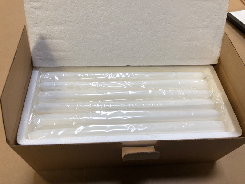 Photo 1 of 24PCS WHITE TAPER CANDLES 