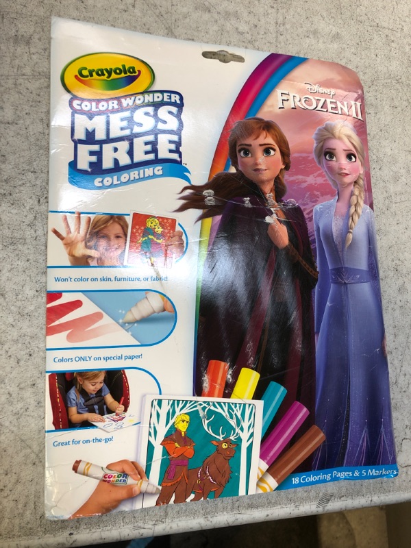 Photo 2 of Crayola Frozen Color Wonder Coloring Book & Markers, Mess Free Coloring, Gift for Kids, Age 3, 4, 5, 6 (Styles May Vary) Frozen II