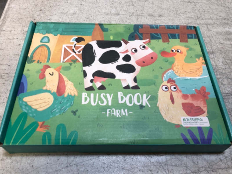 Photo 2 of Montessori Busy Book for Toddlers,10 Themes Quiet Book for Preschool Learning Activities, Autism Learning Toddler Toys Educational Busy Book for Toddlers to Develop Learning Skills (Farm)