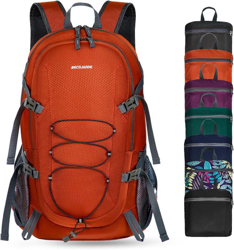 Photo 1 of ghtweight Hiking Backpack for Travel, Packable Daypack for Women and Men Orange 