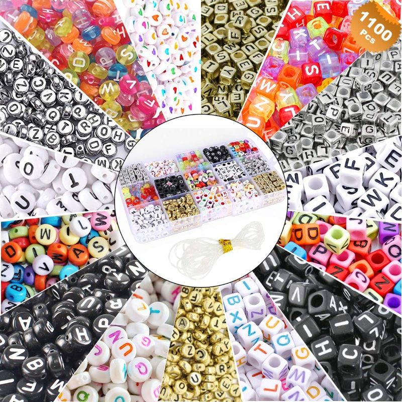 Photo 1 of EuTengHao 1Mixed Acrylic Alphabet A-Z Cube Letters Beads DIY Bracelet Letter Beads for Jewelry Making, Bracelets, Necklaces, Key Chains, Earring, Friendship Jewelry Making
 