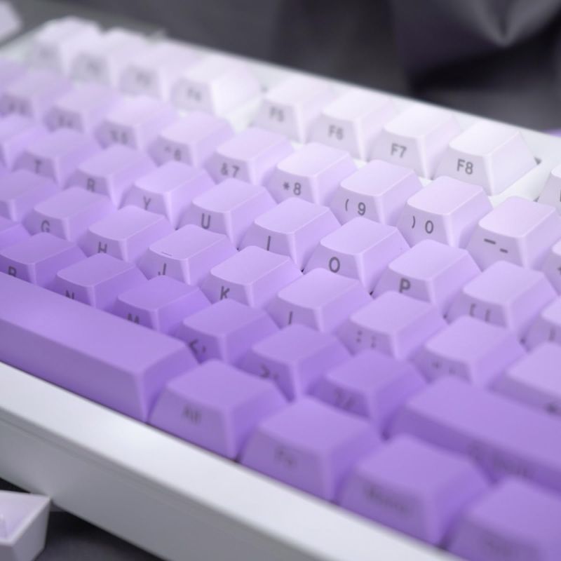 Photo 1 of  Keys Gradient Purple Keycaps Dye Sub Cherry Profile PBT Keycap Set
