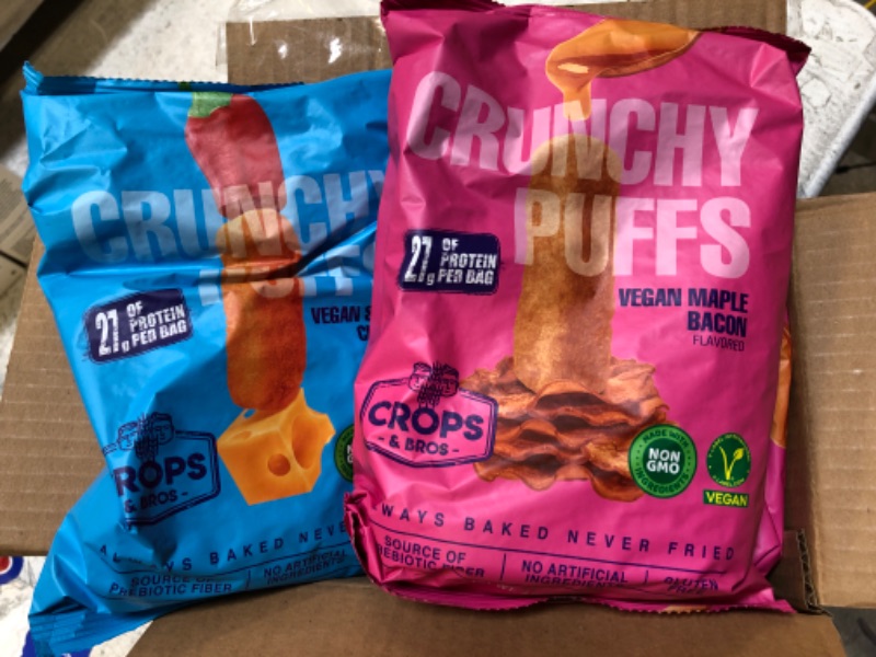 Photo 1 of CROPS AND BROS CRUNCHY PUFFS 4PACK 