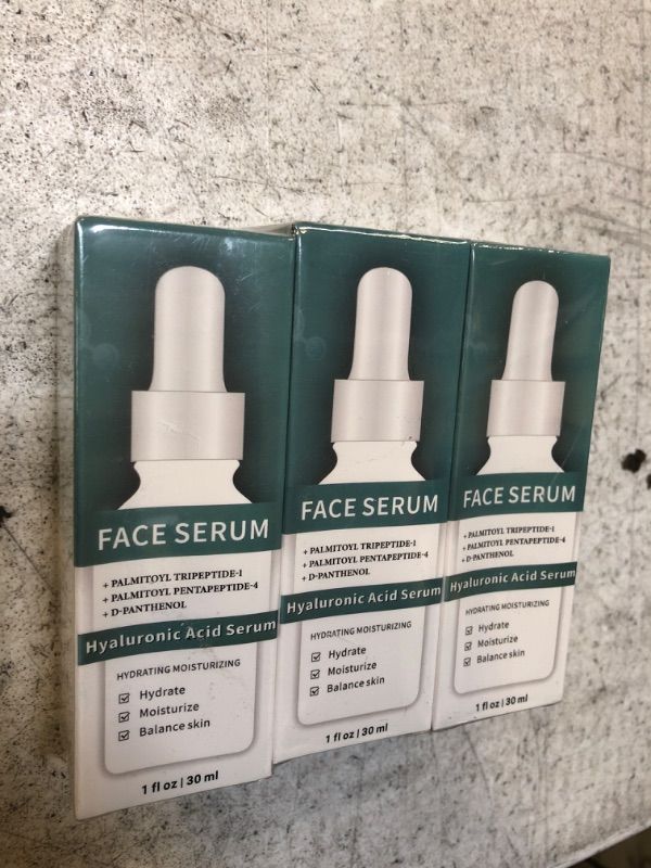 Photo 3 of 3 Pack Hyaluronic Acid Serum Moisturizing for Face Anti-Wrinkle (1FL.OZ)
