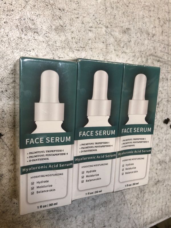 Photo 1 of 3 Pack Hyaluronic Acid Serum Moisturizing for Face Anti-Wrinkle (1FL.OZ)