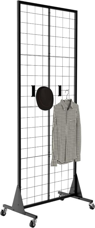 Photo 1 of ' Ft Gridwall Panel Display Stand Heavy Movable Floorstanding Grid Wall Panels Retail Display Rack Craft Show Wire Grid Wall