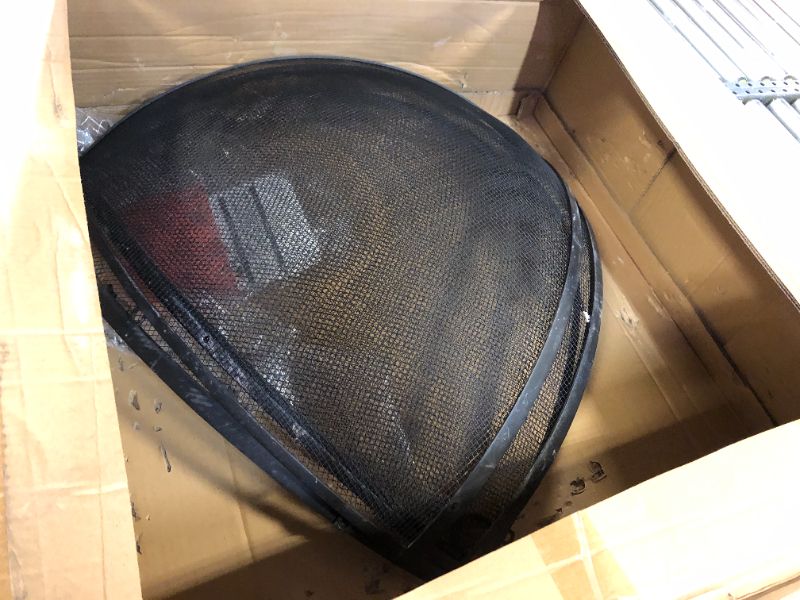 Photo 1 of New Corrosion-Resistant 40In Round Fire Pit Spark Screen Cover,Heavy Duty Steel Backyard Fire Pit Screen with Hinge,Outdoor Patio Easy-Opening Fire Pit Screen 40 inch Round Cover Guard (40 in)