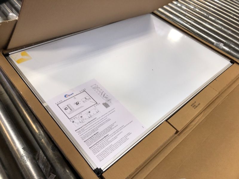 Photo 2 of XBoard Magnetic Dry Erase Board/Whiteboard, 36 X 24 Inches, Double Sided White Board,1 Dry Eraser & 3 Dry Erase Markers & 4 Push Pin Magnets 36" x 24"