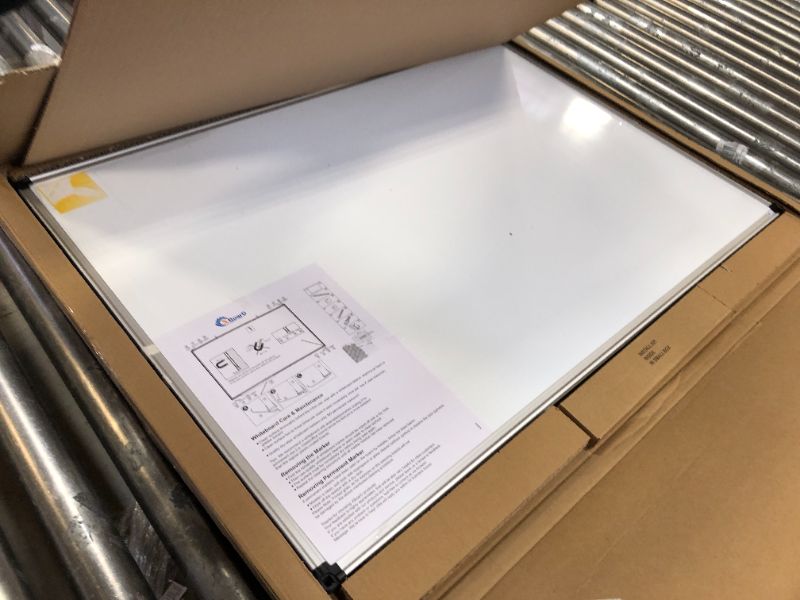 Photo 1 of XBoard Magnetic Dry Erase Board/Whiteboard, 36 X 24 Inches, Double Sided White Board,1 Dry Eraser & 3 Dry Erase Markers & 4 Push Pin Magnets 36" x 24"