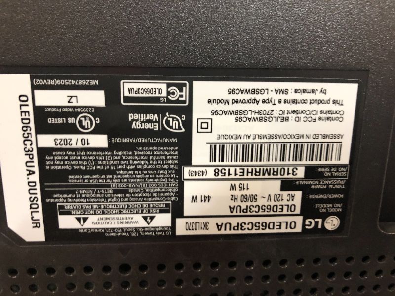 Photo 4 of ***NOT FUNCTIONAL - FOR PARTS ONLY - NONREFUNDABLE - SEE COMMENTS***
LG C3 Series 65-Inch Class OLED evo 4K Processor Smart Flat Screen TV for Gaming with Magic Remote AI-Powered OLED65C3PUA, 2023 with Alexa Built-in
