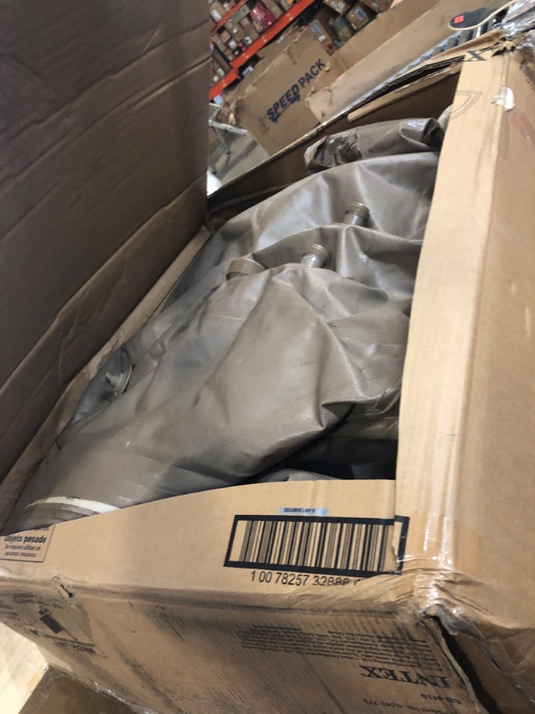 Photo 1 of INTEX 28425EP PureSpa Bubble Massage, Inflatable Spa Set with Energy Efficient Cover, Tan, 4-Person 4-Person / Tan - Round with Energy Efficient Cover