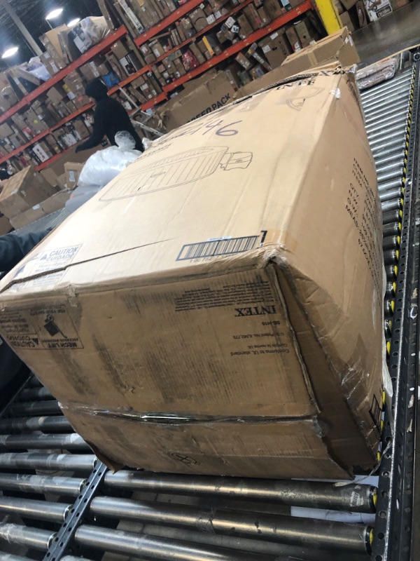 Photo 1 of INTEX 28425EP PureSpa Bubble Massage, Inflatable Spa Set with Energy Efficient Cover, Tan, 4-Person 4-Person / Tan - Round with Energy Efficient Cover