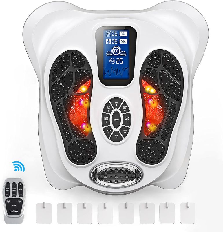 Photo 1 of CRELIVER Foot Circulation Plus EMS & TENS Foot Nerve Muscle Massager, Electric Foot Stimulator Improves Circulation, Feet Legs Circulation Machine Relieves Body Pains, Neuropathy (FSA or HSA Eligible)
