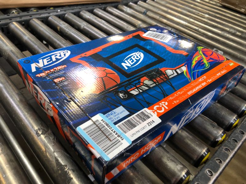 Photo 1 of NERF Basketball Hoop Set - Pro Hoop Mini Hoop Set with Mini Basketball - Steel Rim Great for Dunking 18" x 12" Orange Standard