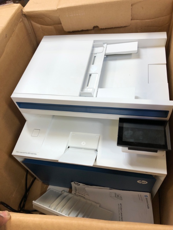 Photo 2 of HP Color LaserJet Pro MFP 4301fdw Wireless Printer, Print, scan, copy, fax, Fast speeds, Easy setup, Mobile printing, Advanced security, Best-for-small teams, white, 16.6 x 17.1 x 15.1 in New version