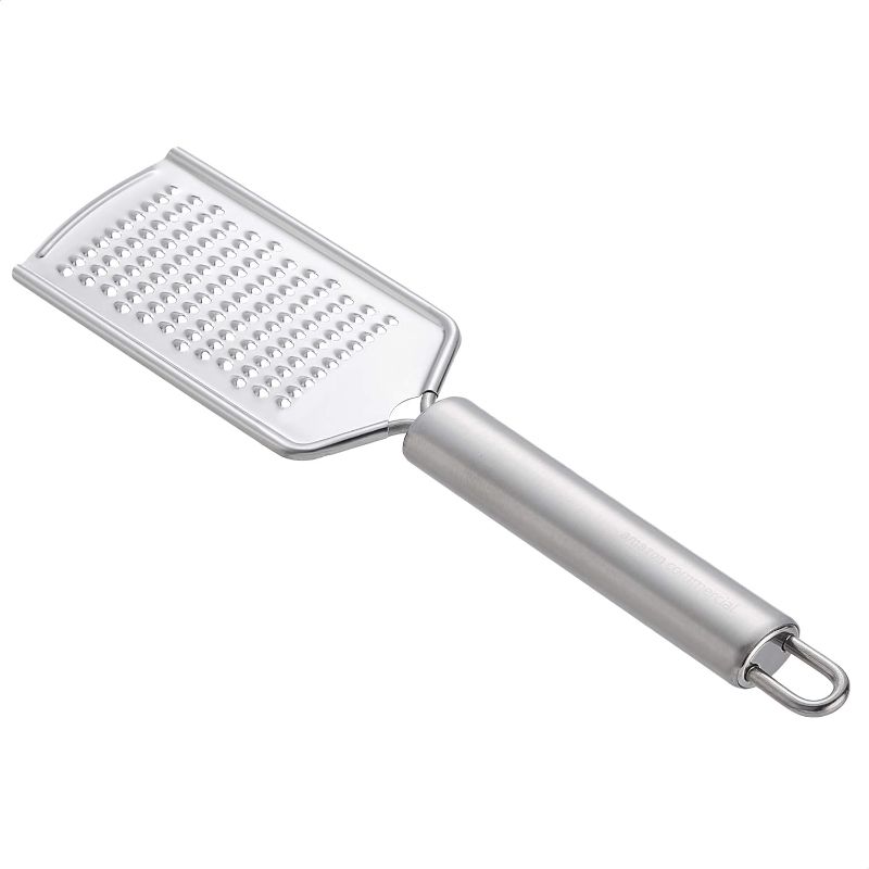 Photo 1 of AmazonCommercial Flat Rectangular Cheese Grater, Stainless Steel
