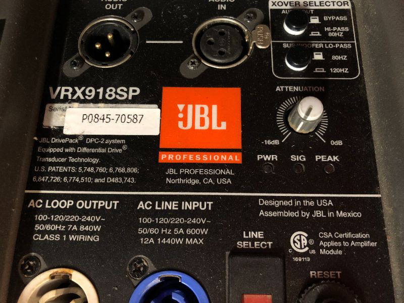 Photo 6 of JBL Professional VRX918SP High-Power Powered Flying Subwoofer, 18-Inch