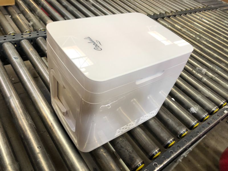 Photo 1 of Cooluli 10L Mini Fridge for Bedroom, Car, Office Desk & Dorm - Portable Thermoelectric Cooler & Warmer for Food, Drinks, Skincare - AC/DC Refrigerator