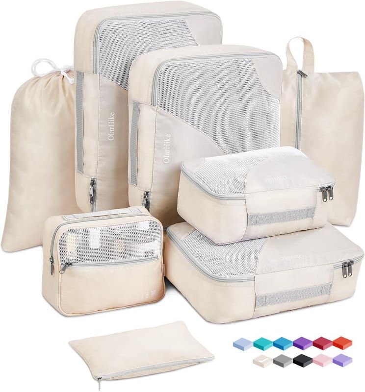 Photo 1 of BEIGE TRAVEL BAGS SET 8 PIECE 