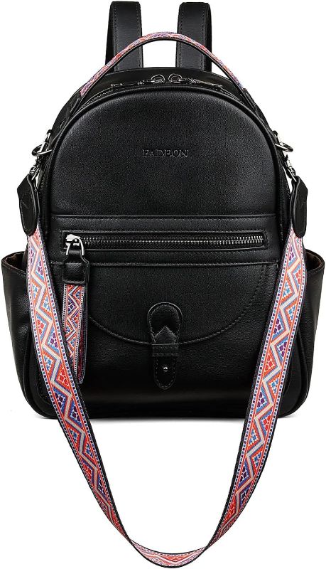 Photo 1 of FADEON Mini Backpack Purse for Women, Designer Leather Cute Roomly Small Backpacks, Ladies Shoulder Backpack Fashion Handbag
