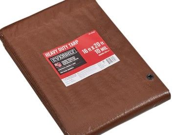 Photo 1 of 16 ft. x 20 ft. Brown/Silver Heavy Duty Tarp
