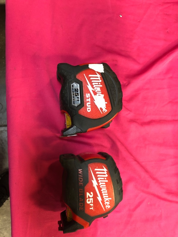 Photo 1 of 25FT MILWAUKEE MEASURE TAPE 2PACK