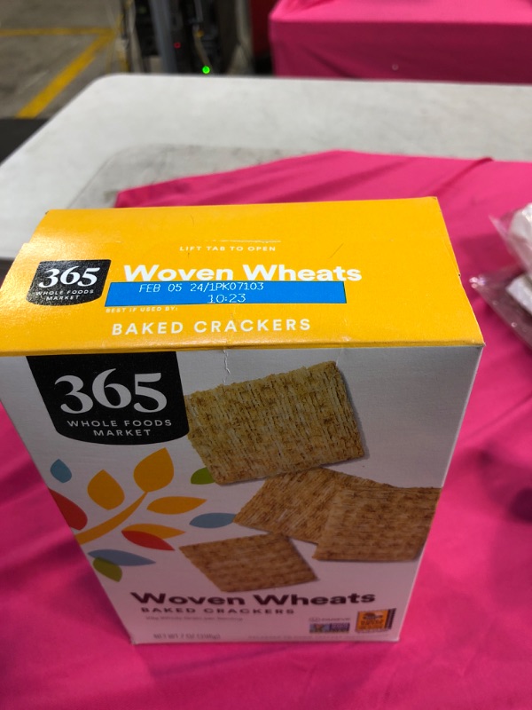 Photo 2 of 365 by Whole Foods Market, Woven Wheat Crackers, 7 Ounce wheat 7 Ounce (Pack of 1)
exp- feb 2024 
