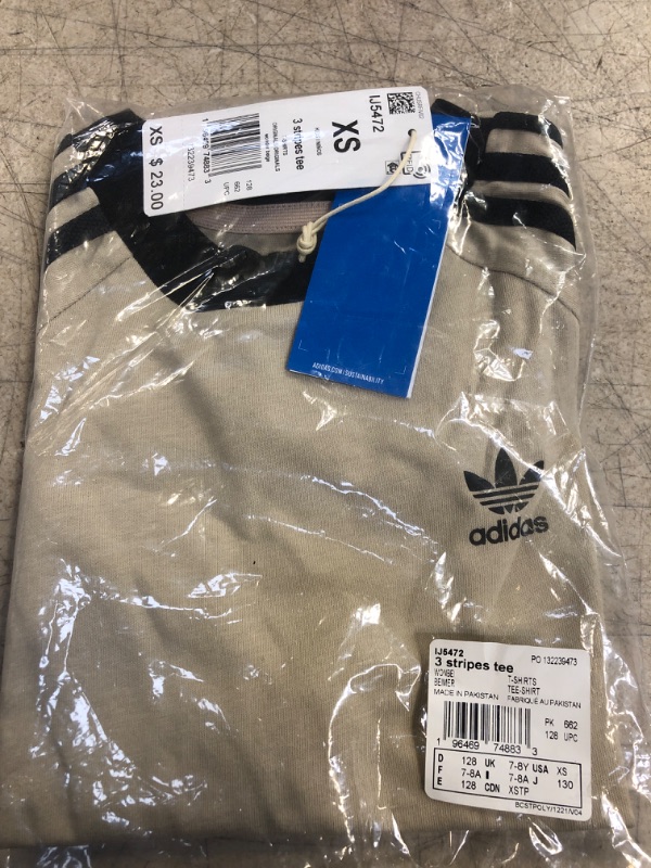 Photo 1 of ADIDAS 3 STRIPED T SHIRT SIZE XS