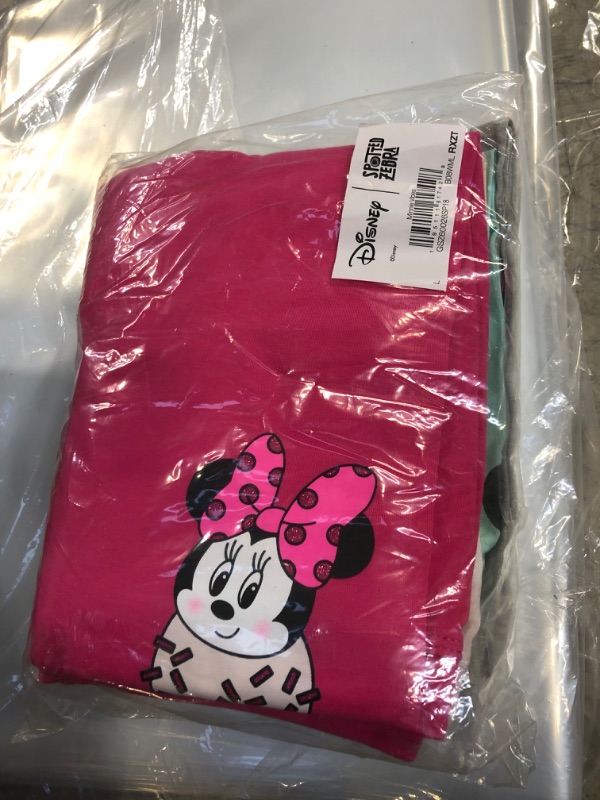 Photo 2 of Amazon Essentials Disney | Marvel | Star Wars | Frozen | Princess Girls and Toddlers Leggings, Multipacks Minnie Vibes/Tie Dye Large Capri