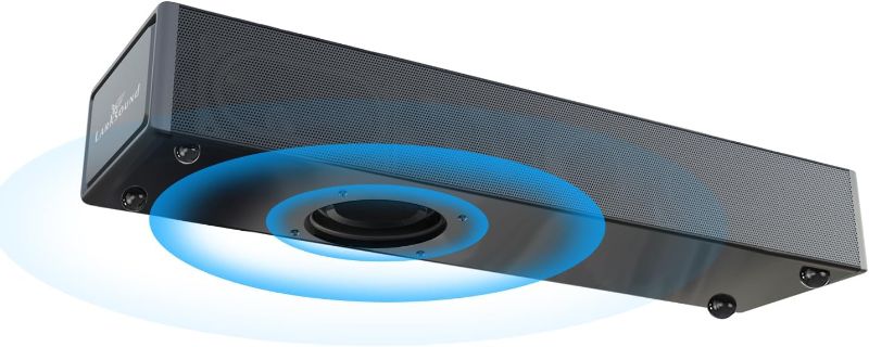 Photo 1 of LARKSOUND 2.1 CH Sound Bar with Built-in Subwoofer, Small Soundbar for TV, PC, Gaming, Mini TV Speaker with Bluetooth/HDMI ARC/Optical/AUX/USB Connections
