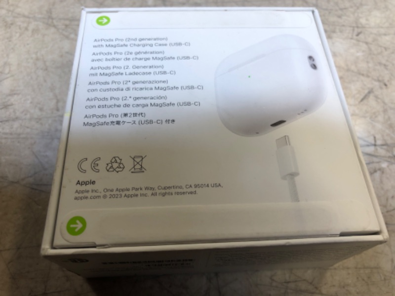 Photo 2 of Apple AirPods Pro (2nd Generation) Wireless Ear Buds with USB-C Charging, Up to 2X More Active Noise Cancelling Bluetooth Headphones, Transparency Mode, Adaptive Audio, Personalized Spatial Audio USB-C Without AppleCare+