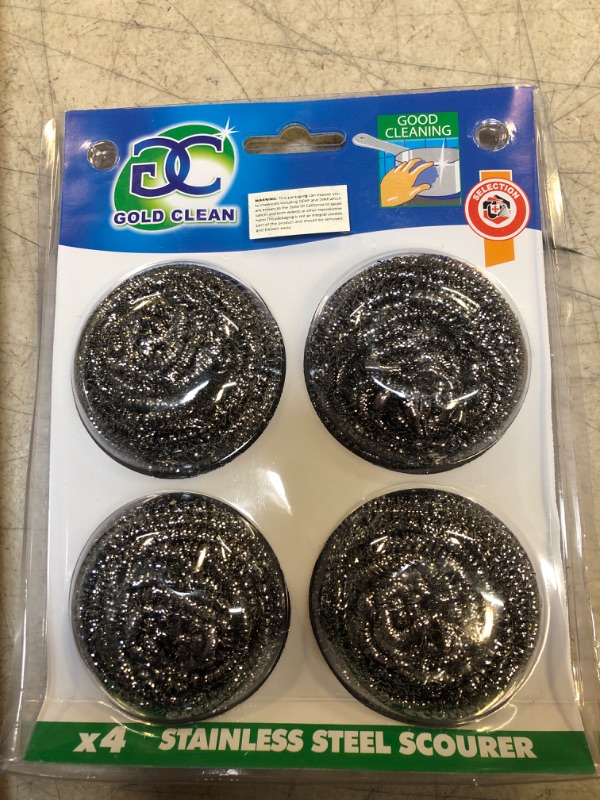 Photo 1 of 4 PACK STAINLESS STEEL CLEANING SCRUB SCOURER