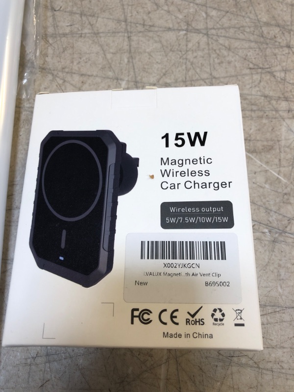 Photo 1 of MAGNETIC WIRELESS CAR CHARGER, CLIPS TO AIR VENT